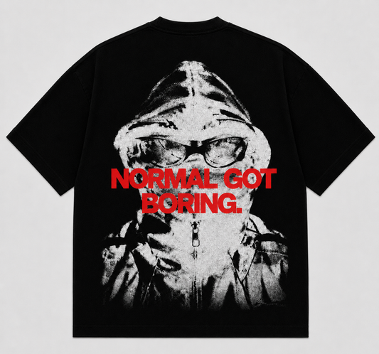 Normal Got Boring T-shirt in black